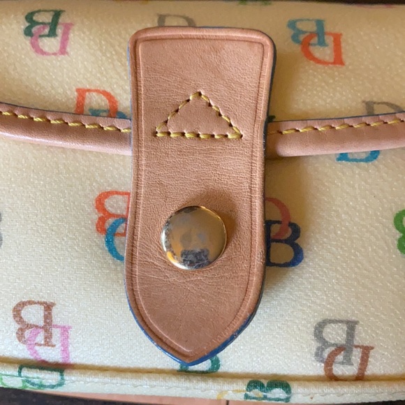 Vintage Dooney & Bourke Signature Rainbow Monogram Wristlet/Clutch - Picture 3 of 14